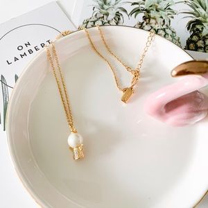 Kate Spade Angel Pearl Gold Pendant Necklace
